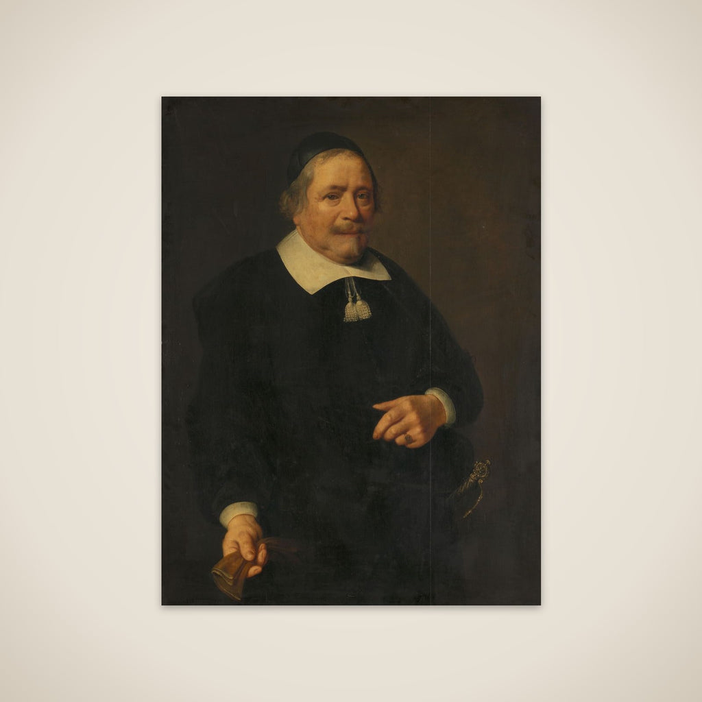Portrait of a Man, presumably Willem van Velden, Secretary to Hugo de Groot unframed print