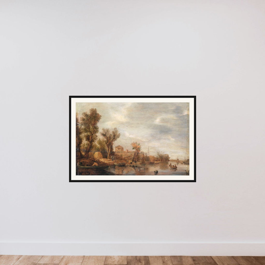 River View framed — shown to scale