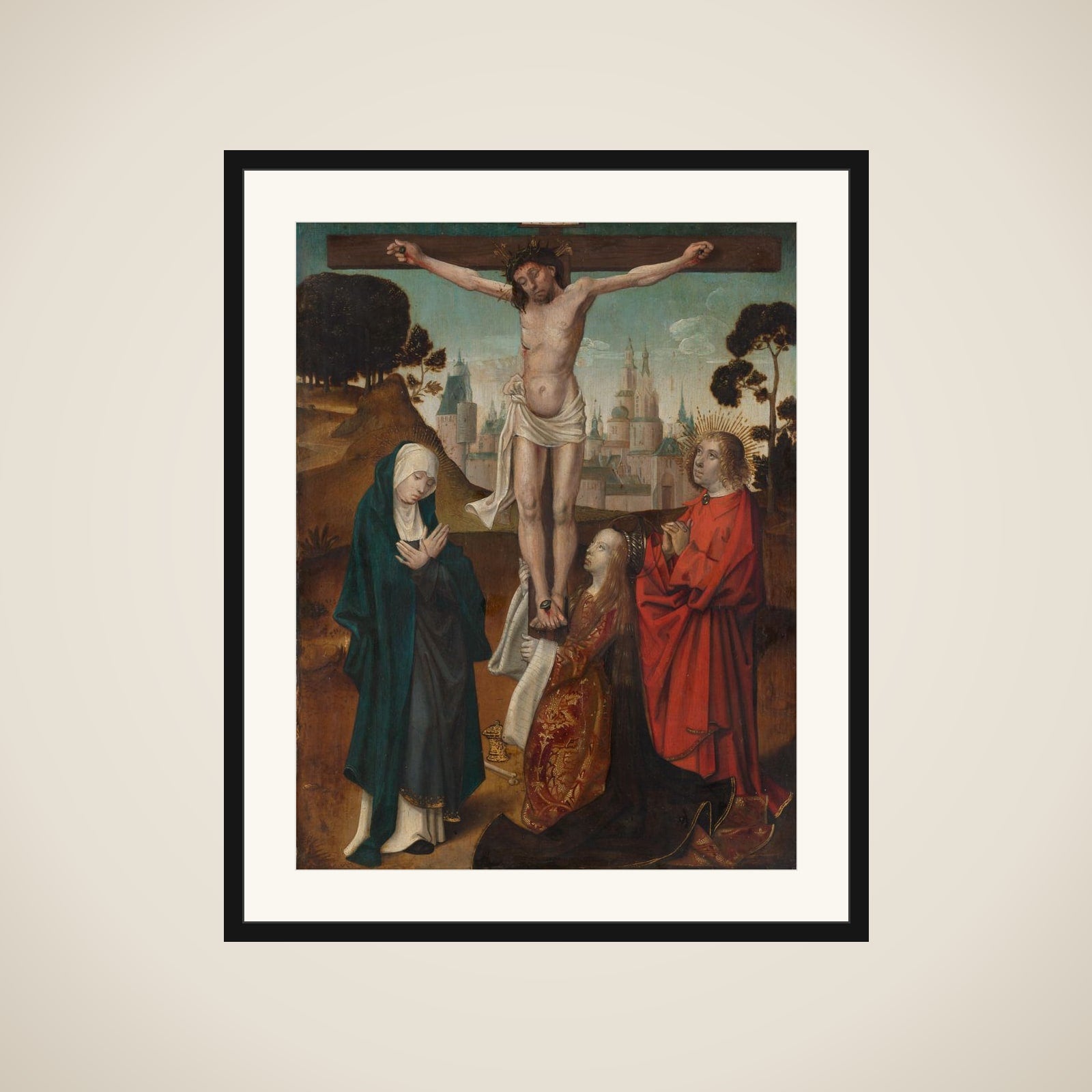 Crucifixion framed