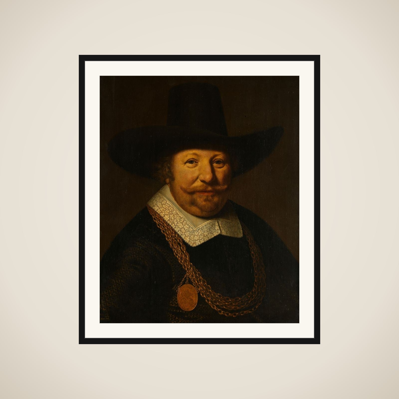 Portrait of Joos van Trappen, called Banckert, Vice-Admiral of Zeeland framed