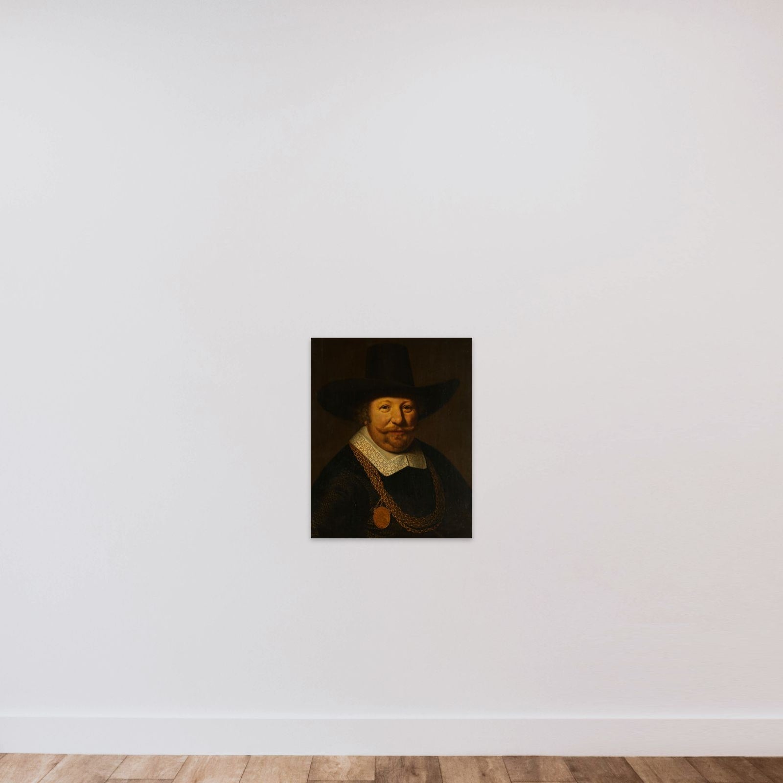 Portrait of Joos van Trappen, called Banckert, Vice-Admiral of Zeeland unframed — shown to scale