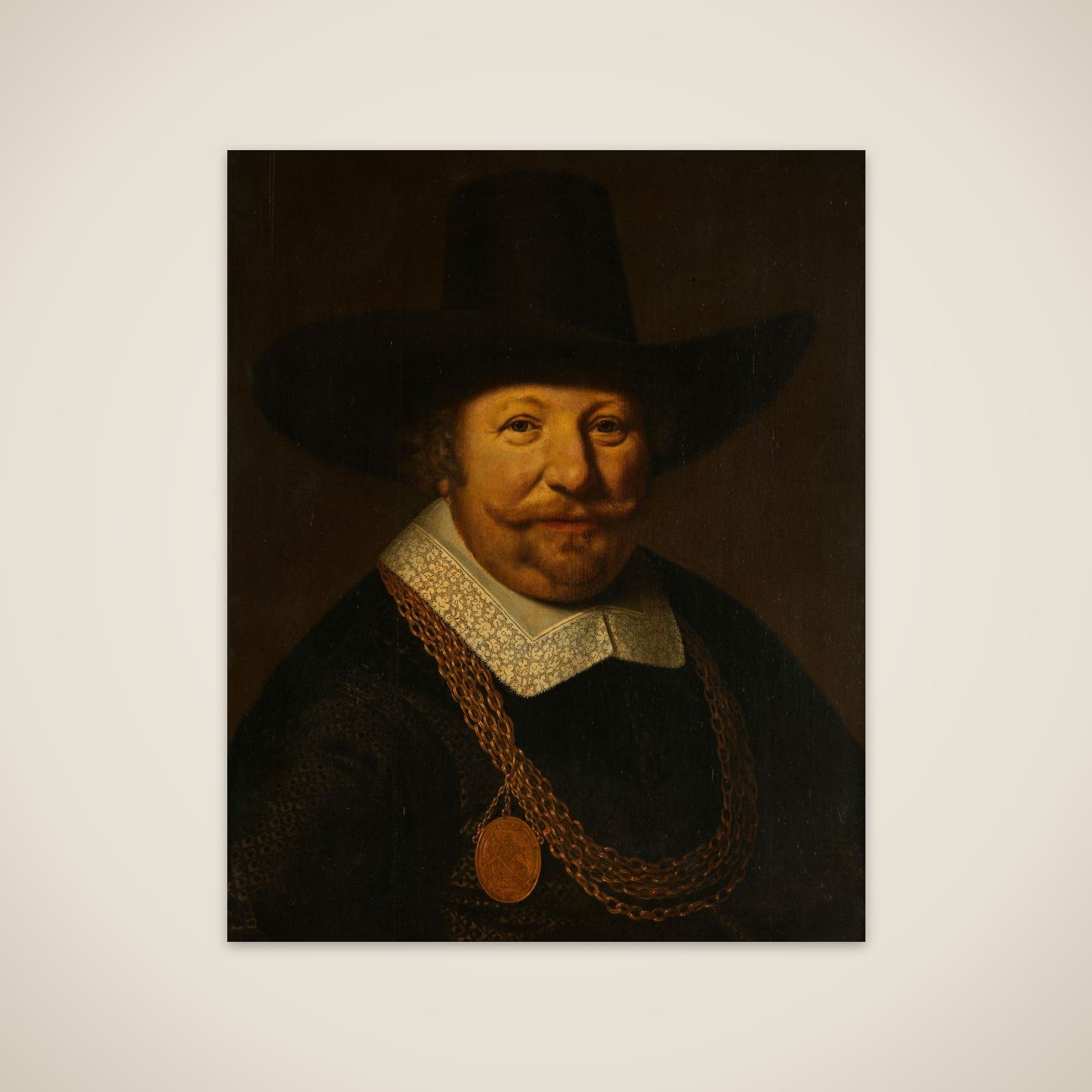 Portrait of Joos van Trappen, called Banckert, Vice-Admiral of Zeeland unframed print