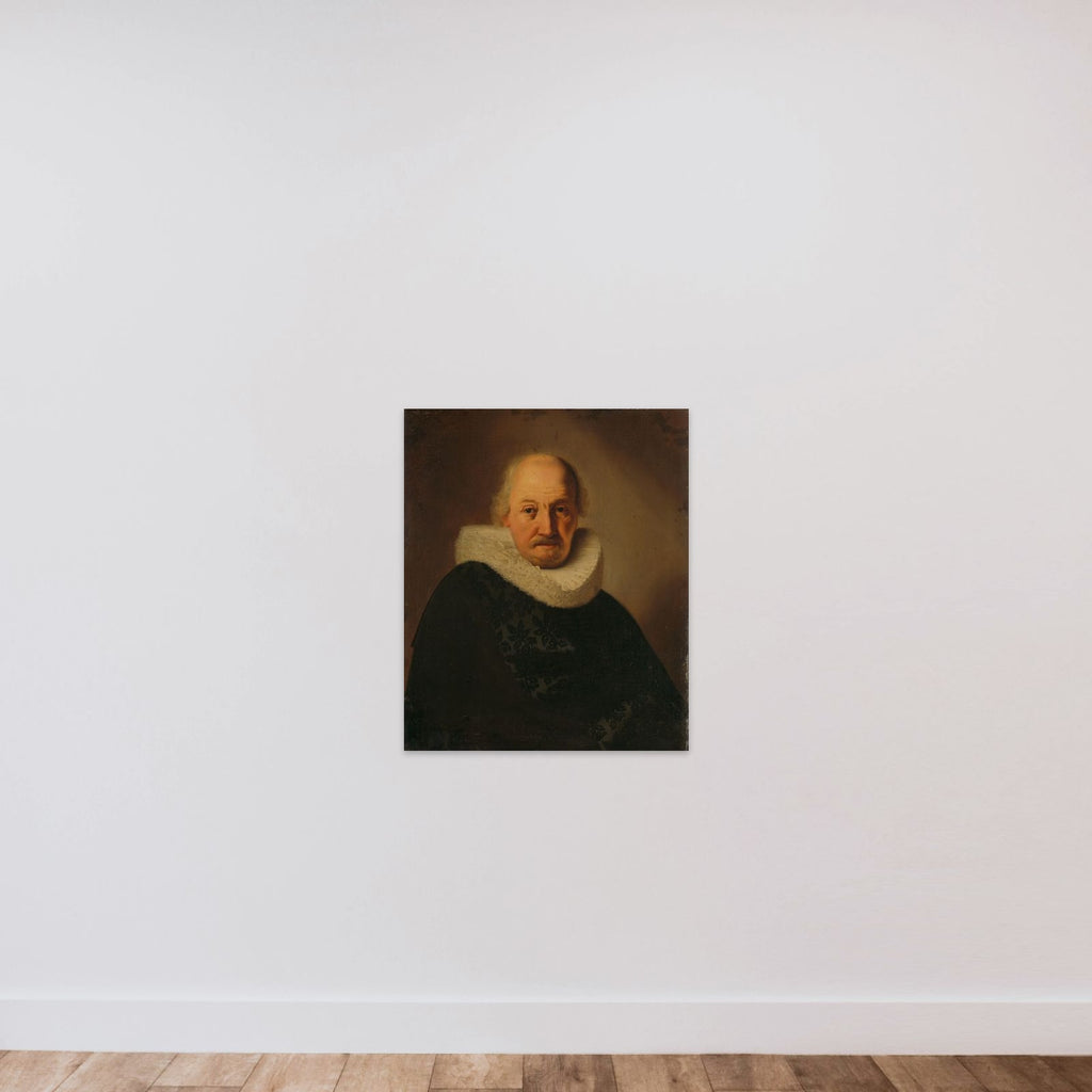 Portrait of a Man unframed — shown to scale