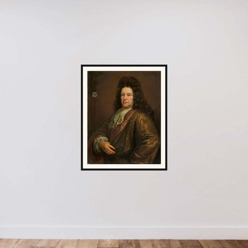 Portrait of Diederik van Hogendorp (1625-1702) framed — shown to scale