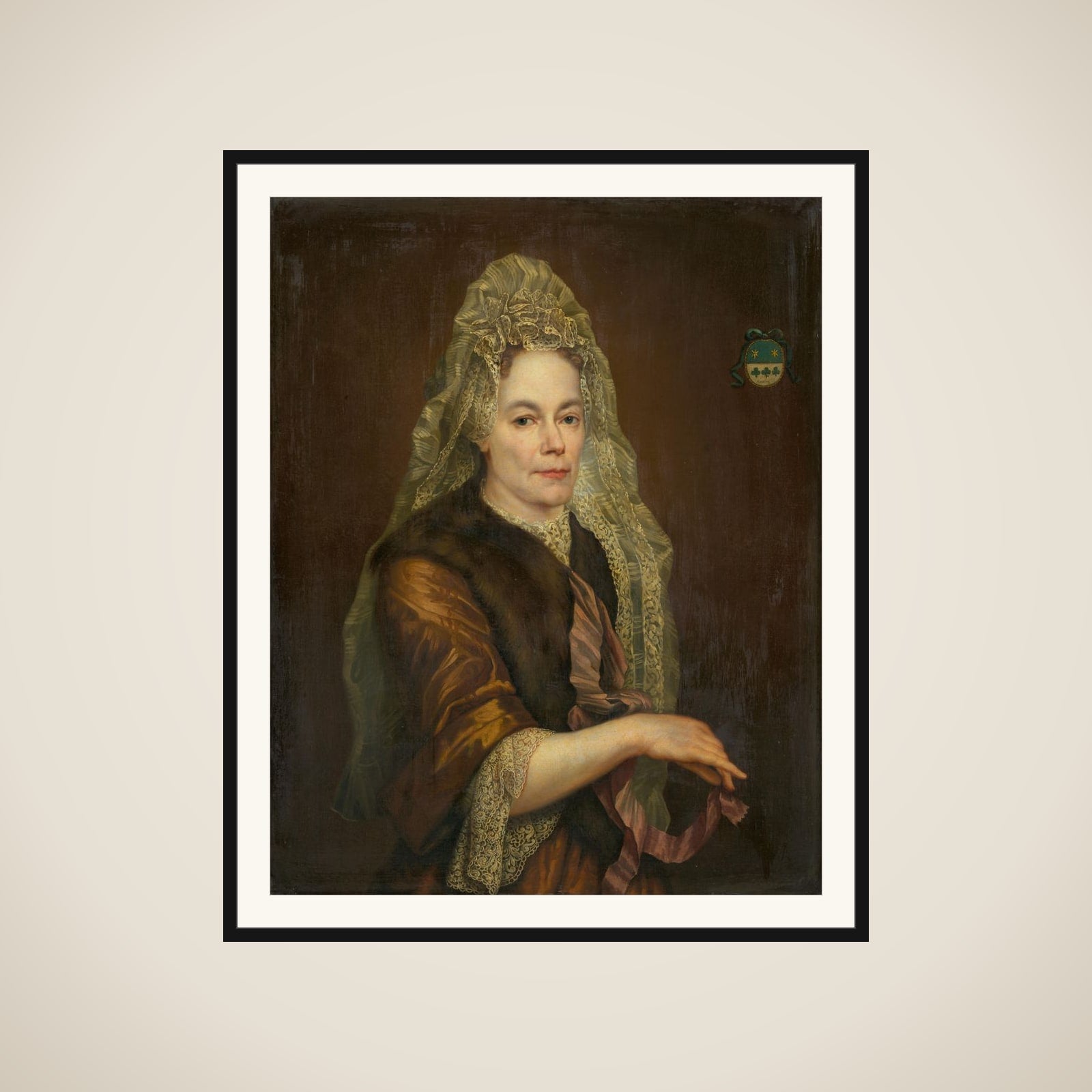 Portrait of Petronella Kettingh (1632-1707), Wife of Diederik van Hogendorp framed