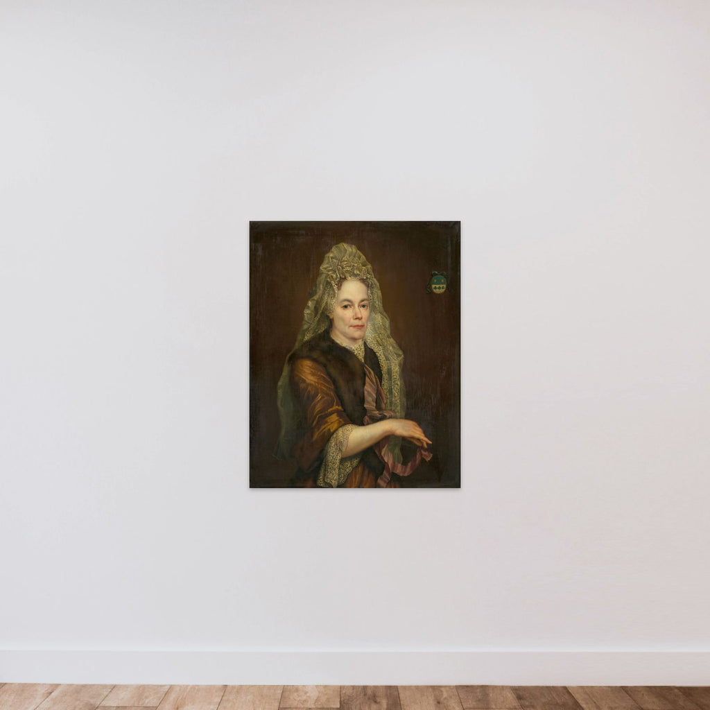 Portrait of Petronella Kettingh (1632-1707), Wife of Diederik van Hogendorp unframed — shown to scale