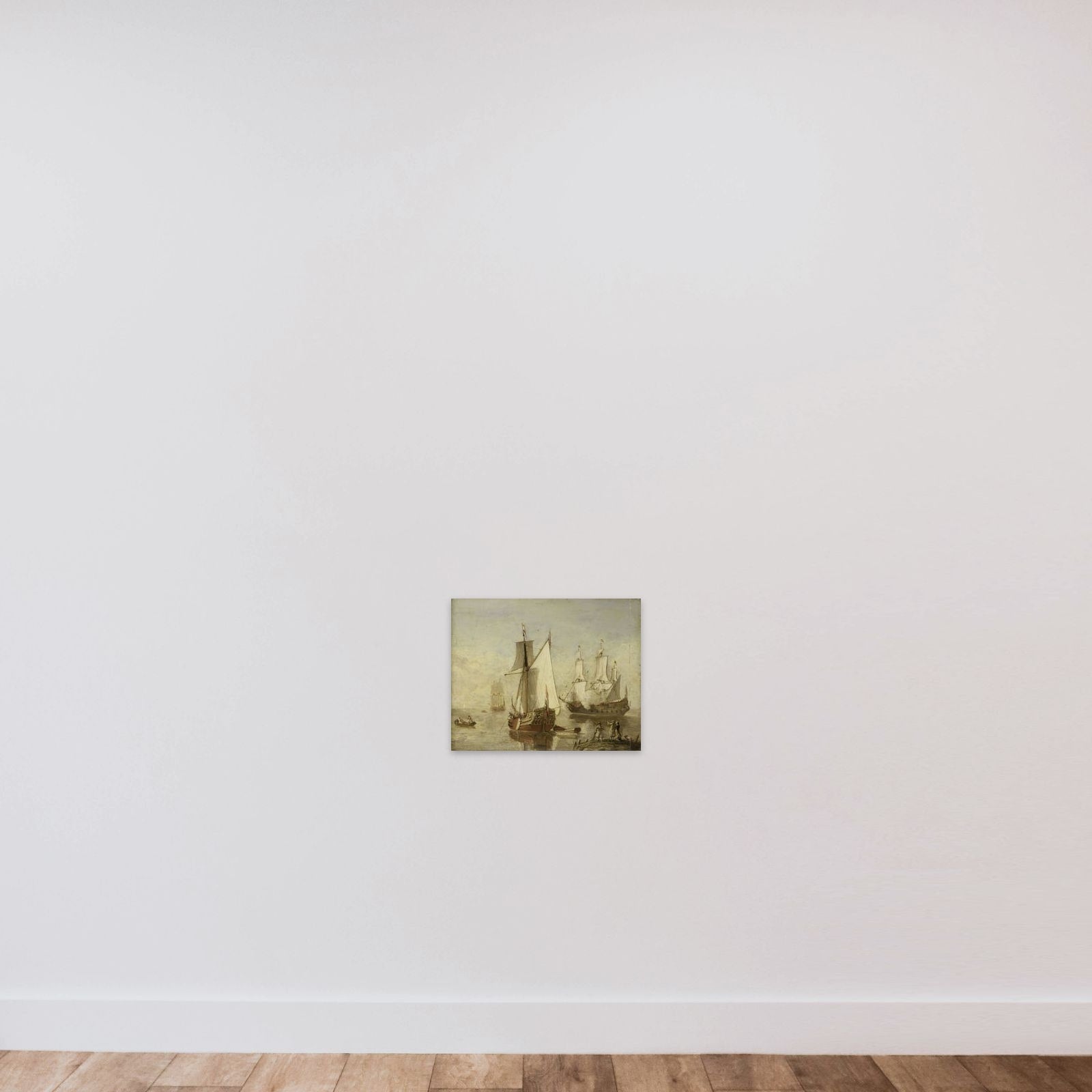 Speeljacht (Pleasure Yacht) and Warship unframed — shown to scale