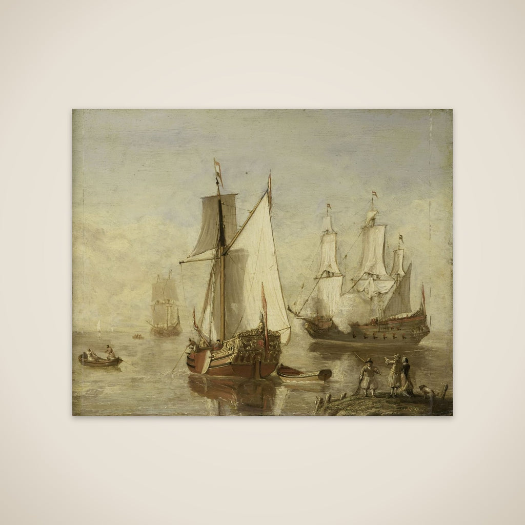 Speeljacht (Pleasure Yacht) and Warship unframed print