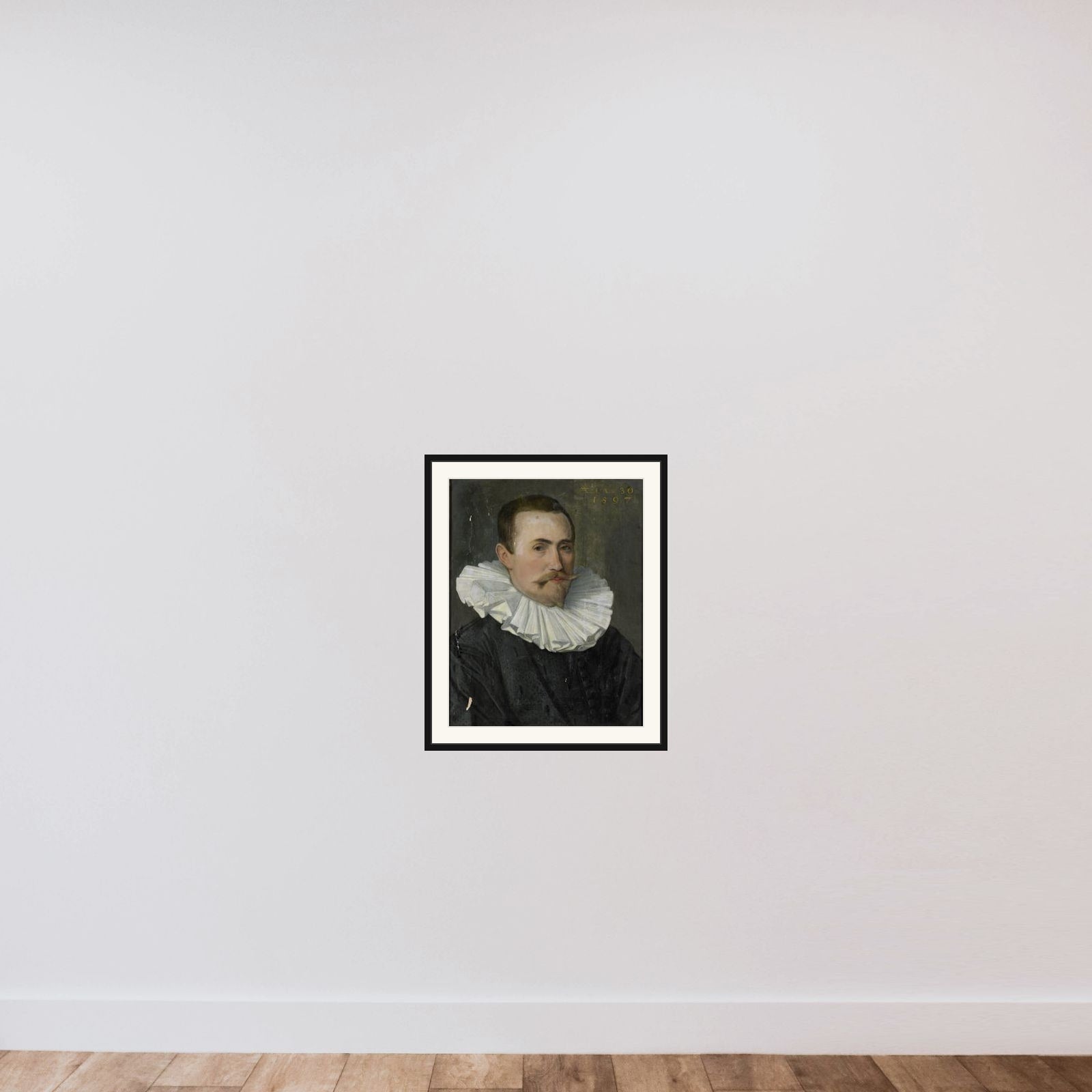 Portrait of a Man framed — shown to scale