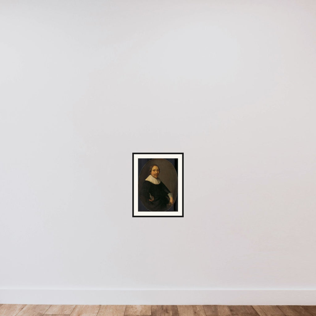 Portrait of Willem van Oldenbarneveldt, Lord of Stoutenburg, Cavalry Captain in Spanish and Dutch Service framed — shown to scale