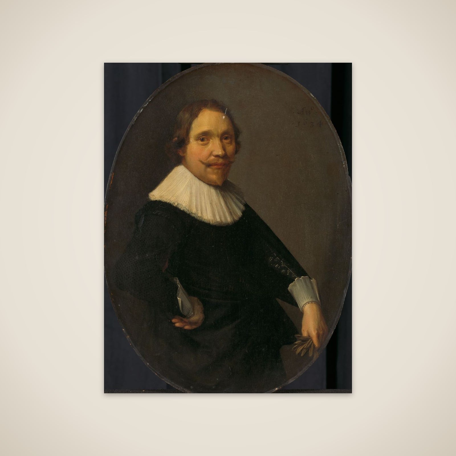 Portrait of Willem van Oldenbarneveldt, Lord of Stoutenburg, Cavalry Captain in Spanish and Dutch Service unframed print