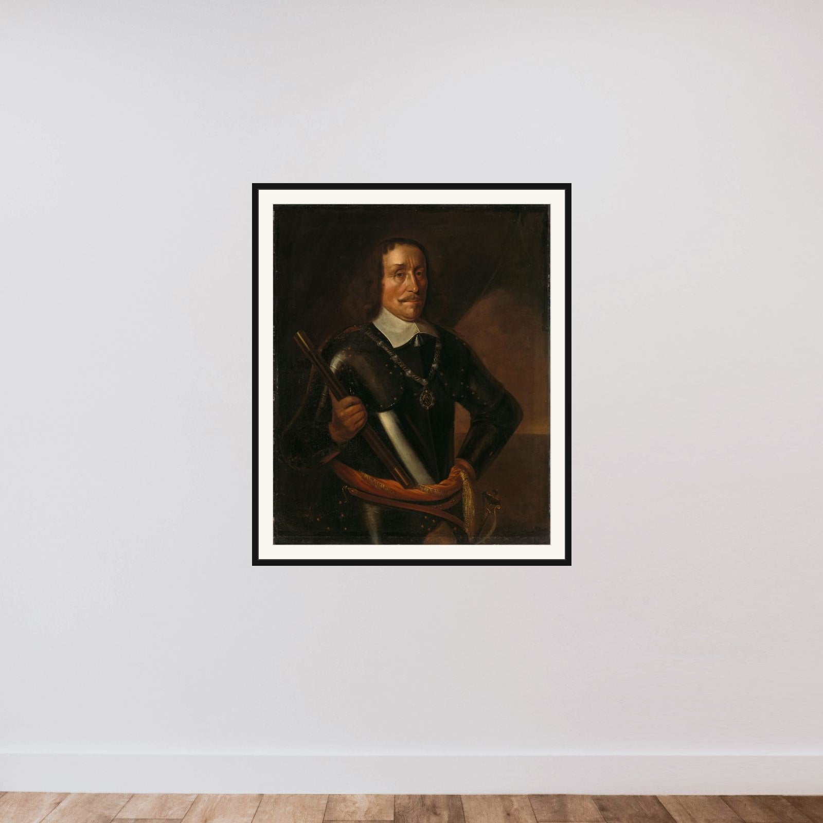 Witte Cornelisz de With (1599-1658), Vice-Admiral of Holland and West-Friesland framed — shown to scale