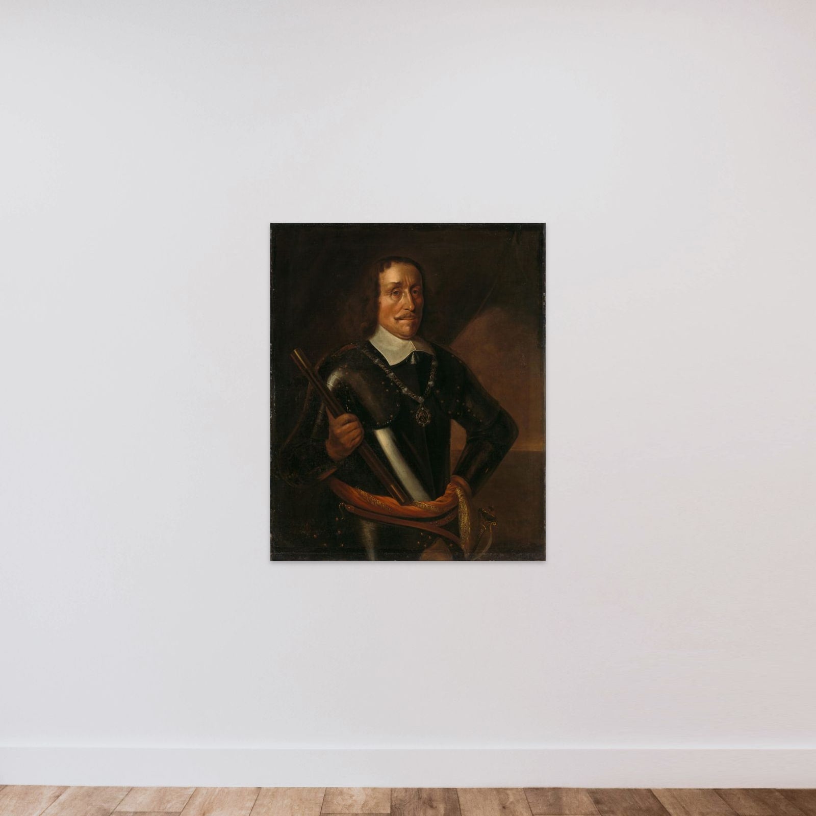 Witte Cornelisz de With (1599-1658), Vice-Admiral of Holland and West-Friesland unframed — shown to scale