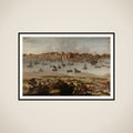 View of the Harbor of Sūrat (Gujarāt) framed