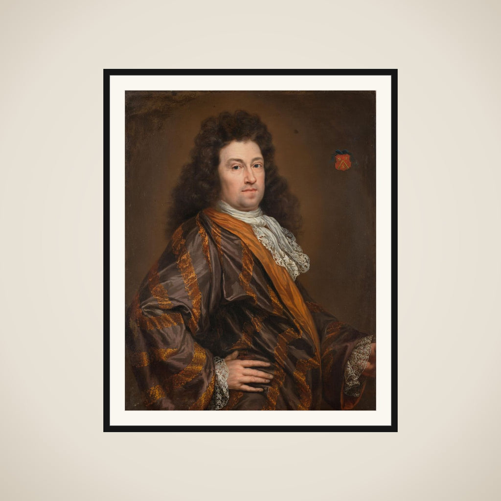 Portrait of François Leydecker (1650-1718). Delegate to the Court of Audit for Zeeland framed