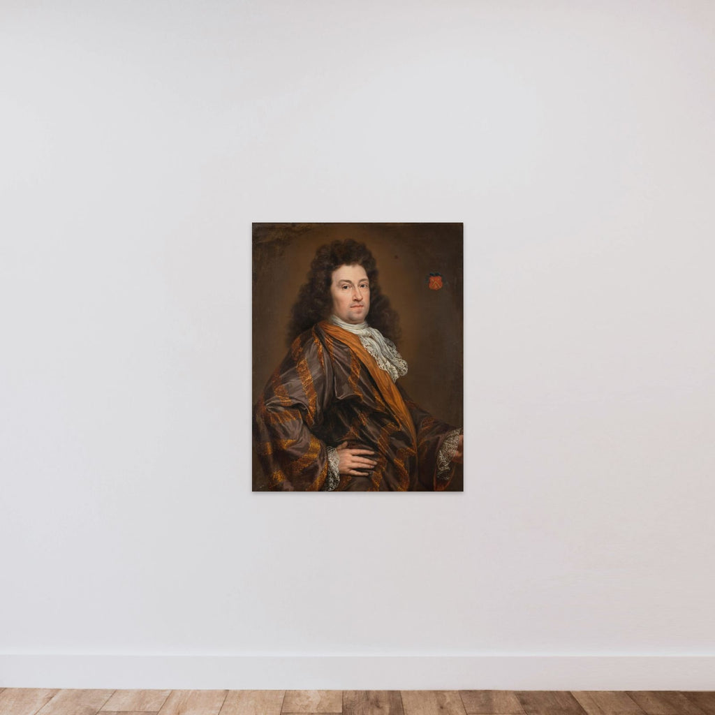 Portrait of François Leydecker (1650-1718). Delegate to the Court of Audit for Zeeland unframed — shown to scale