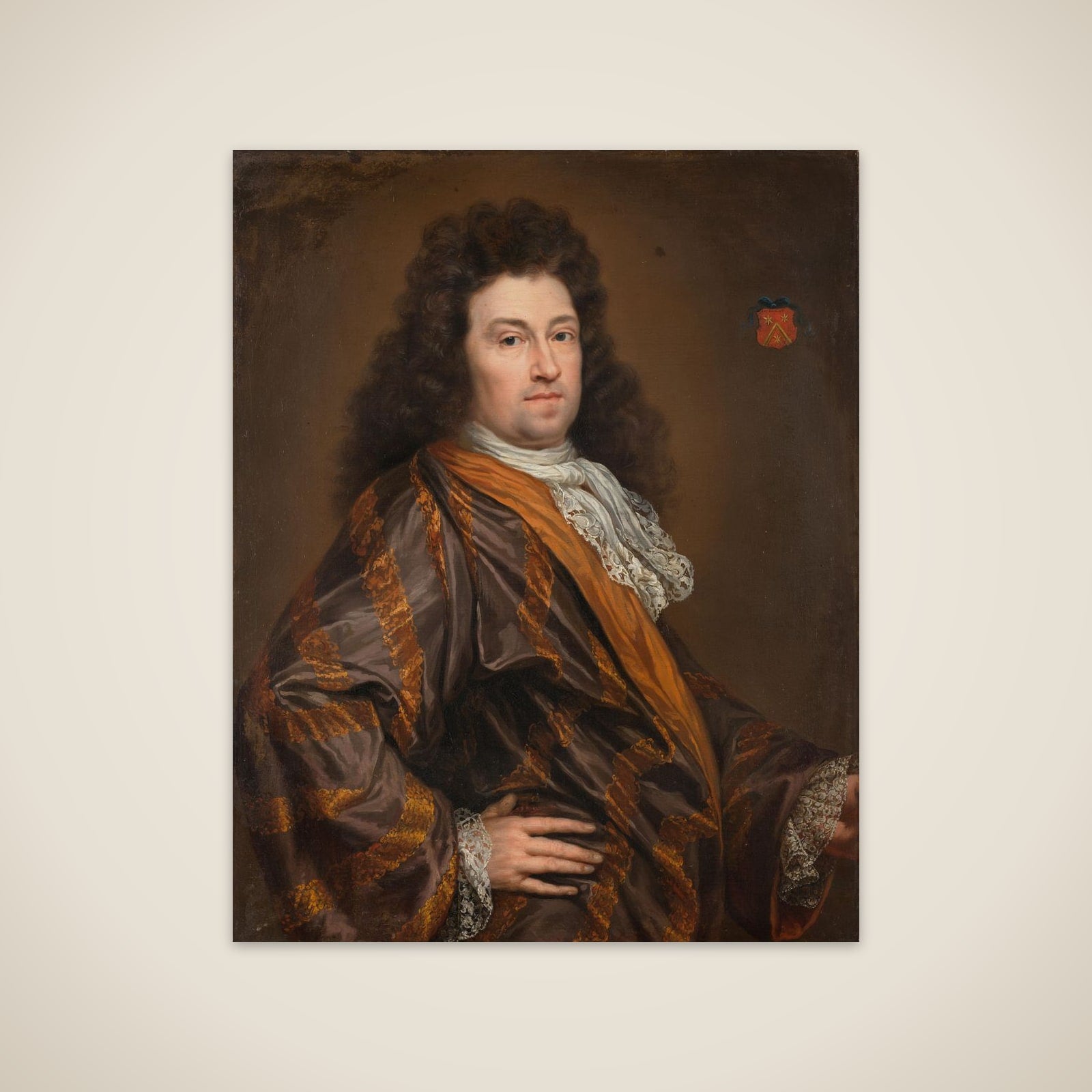Portrait of François Leydecker (1650-1718). Delegate to the Court of Audit for Zeeland unframed print