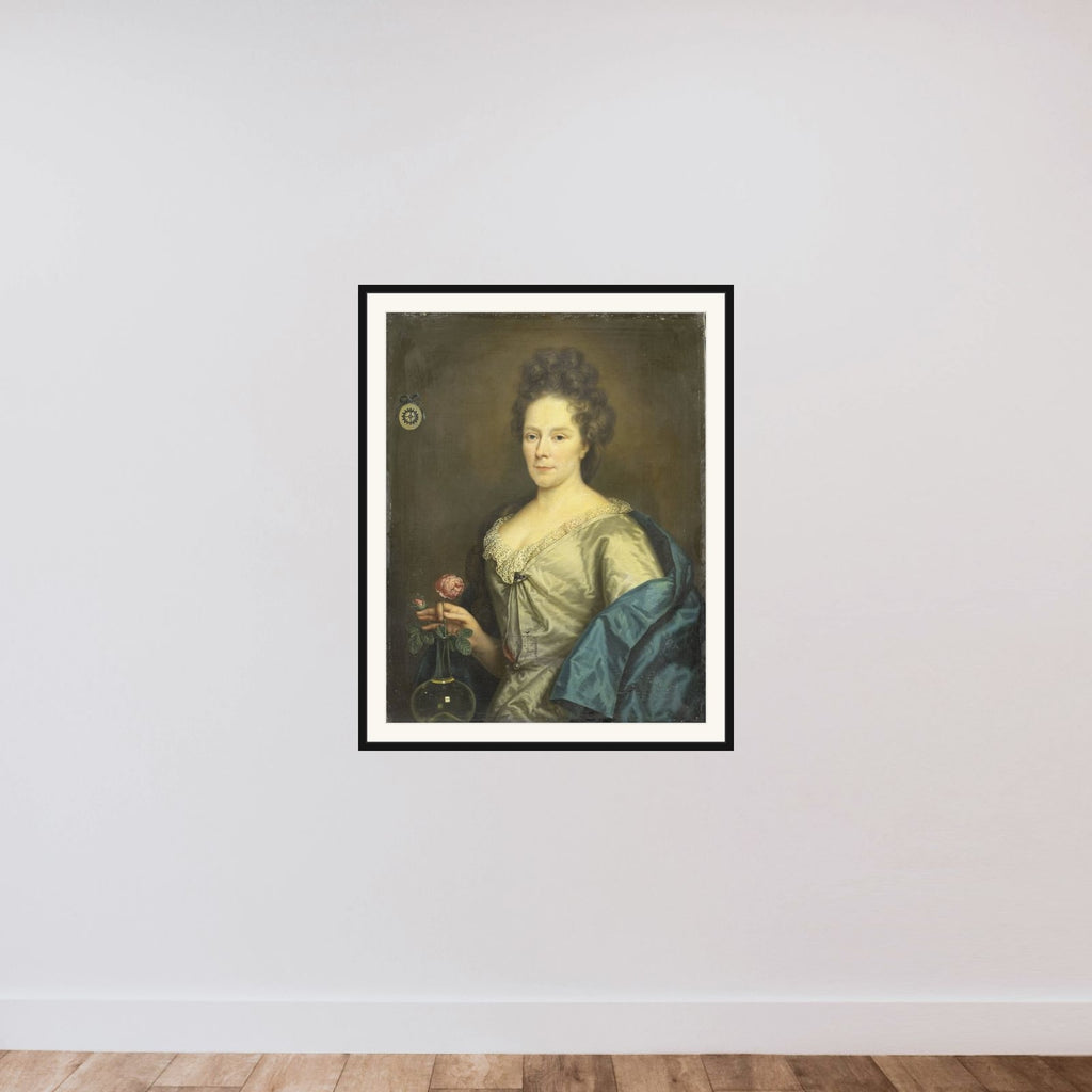 Portrait of Anna Maria van Hogendorp (1655-1727). Second Wife of François Leydecker framed — shown to scale