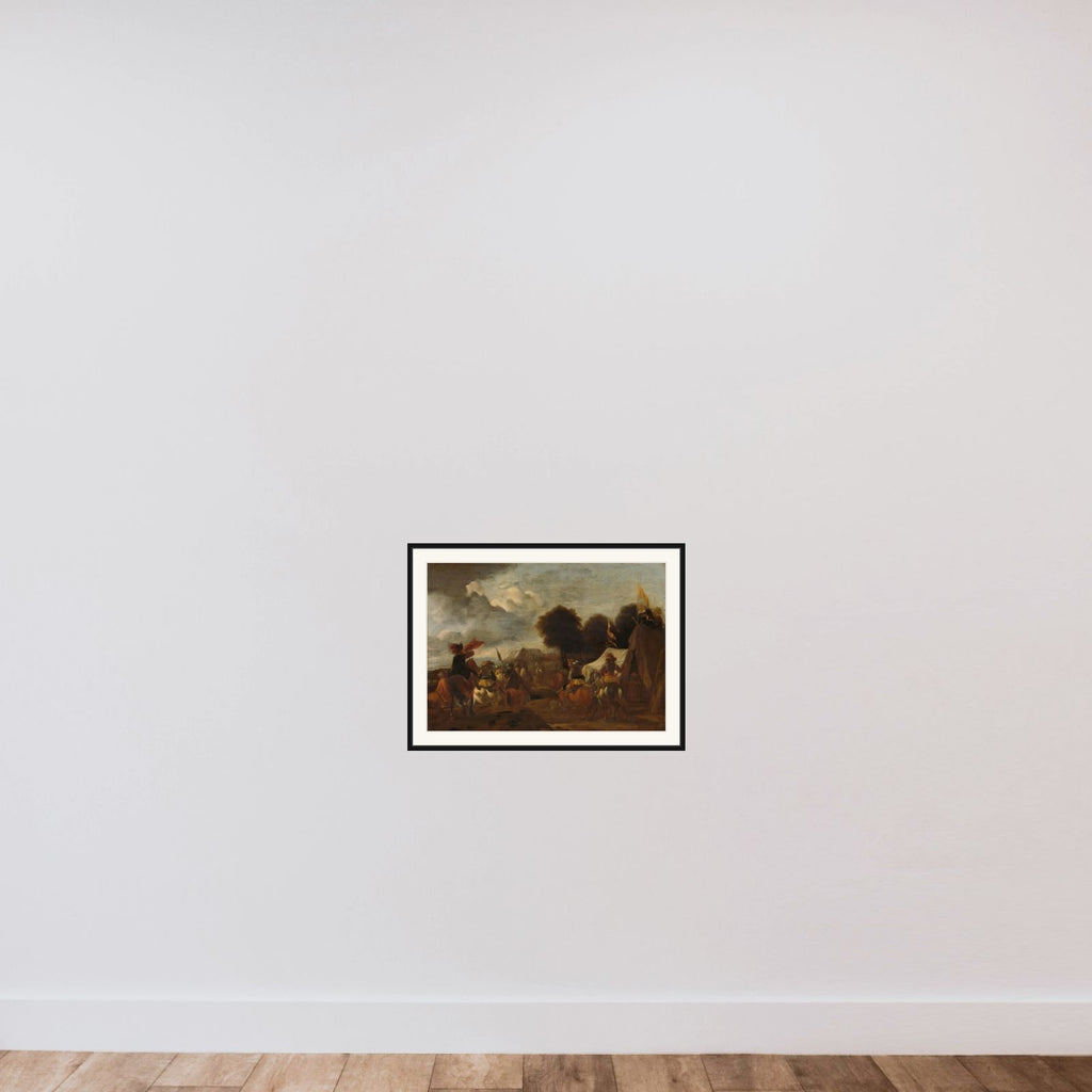 Army Camp framed — shown to scale