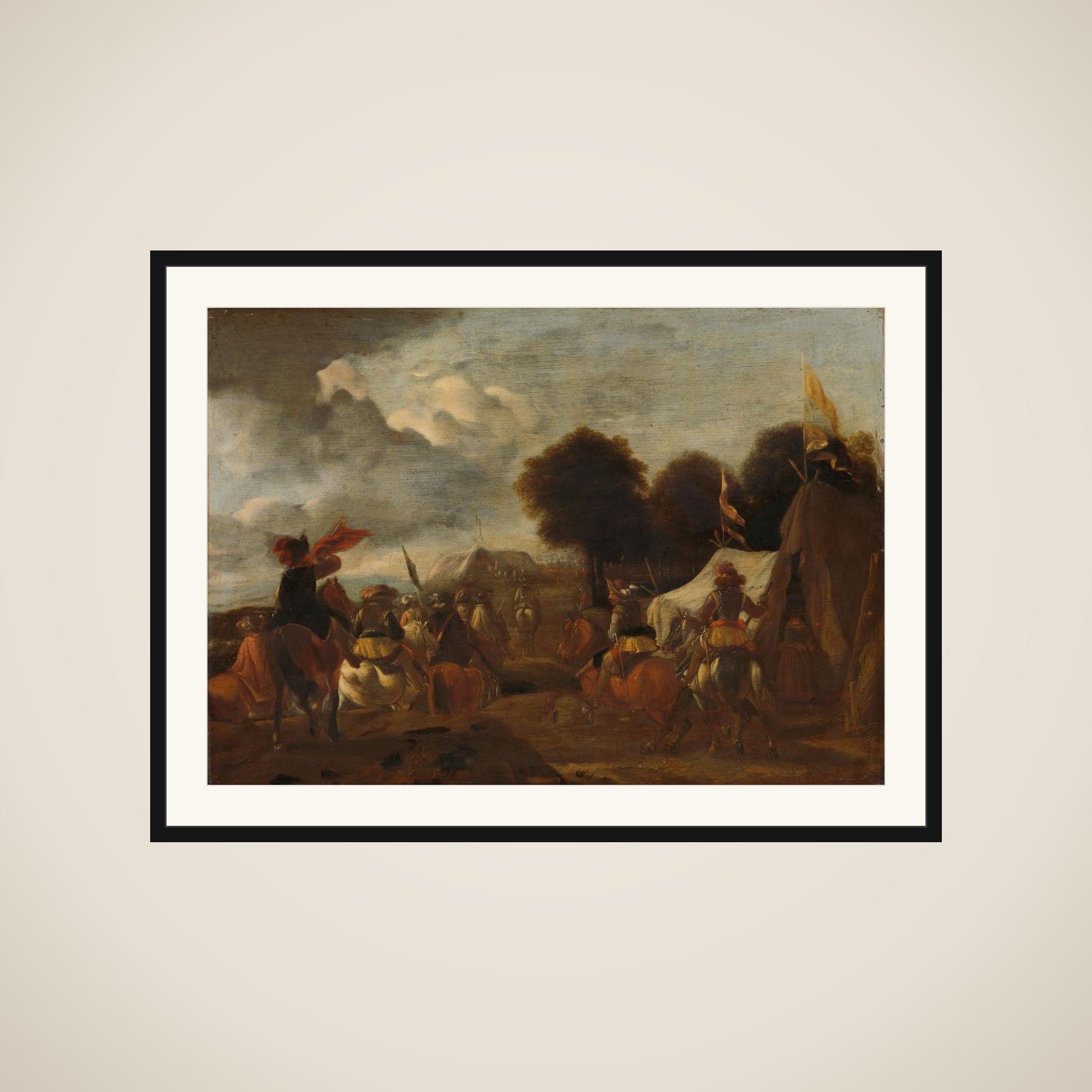 Army Camp framed