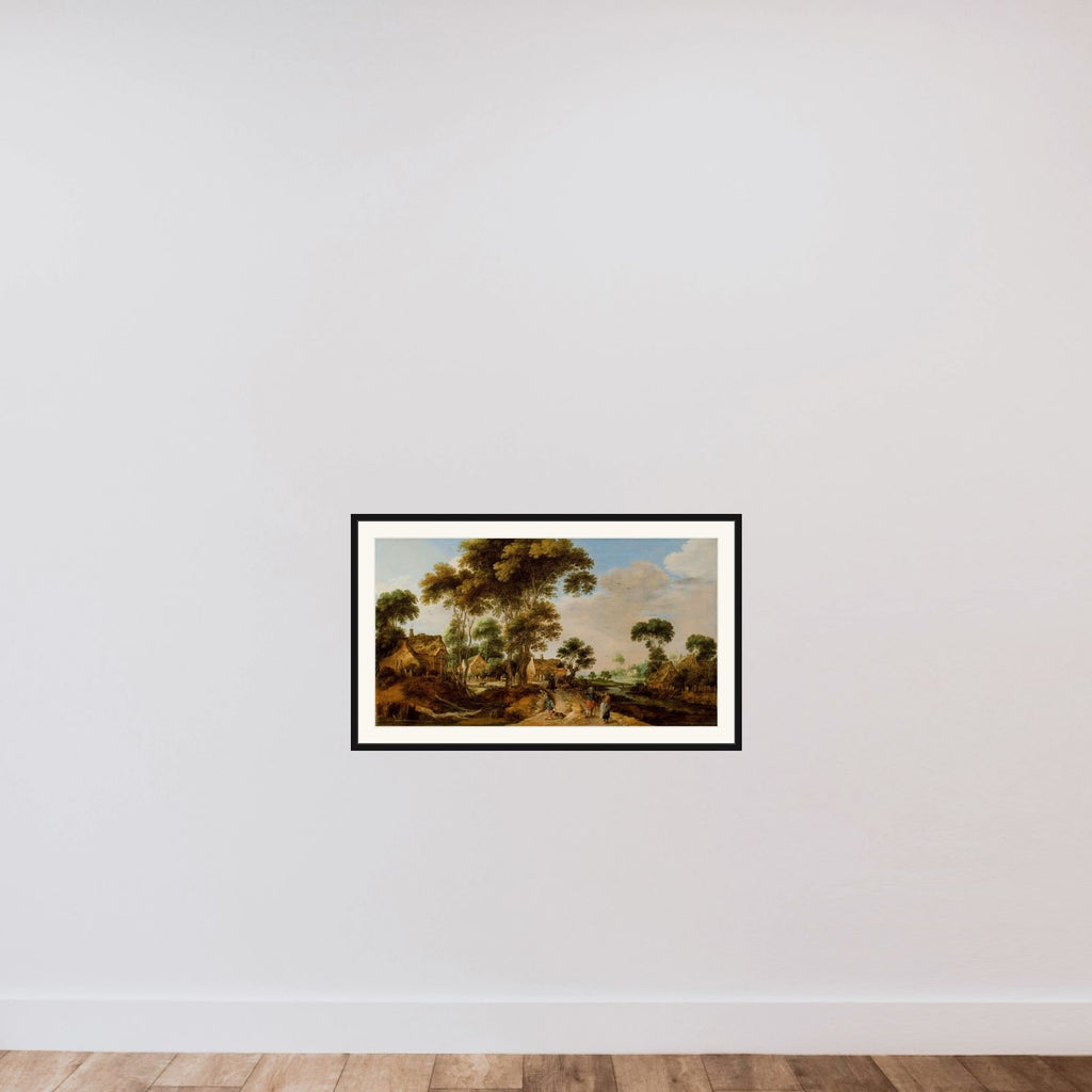 The Country Road framed — shown to scale