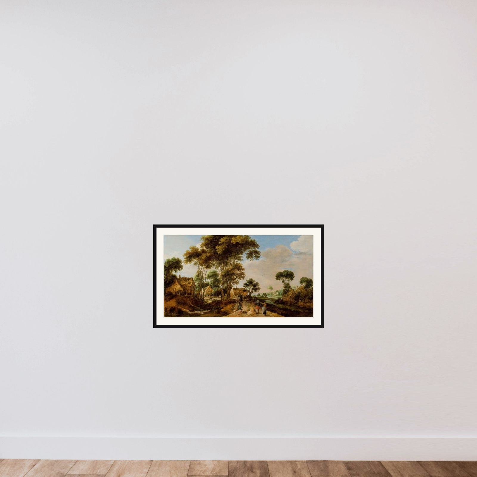 The Country Road framed — shown to scale