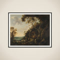 Landscape with Herdsmen framed