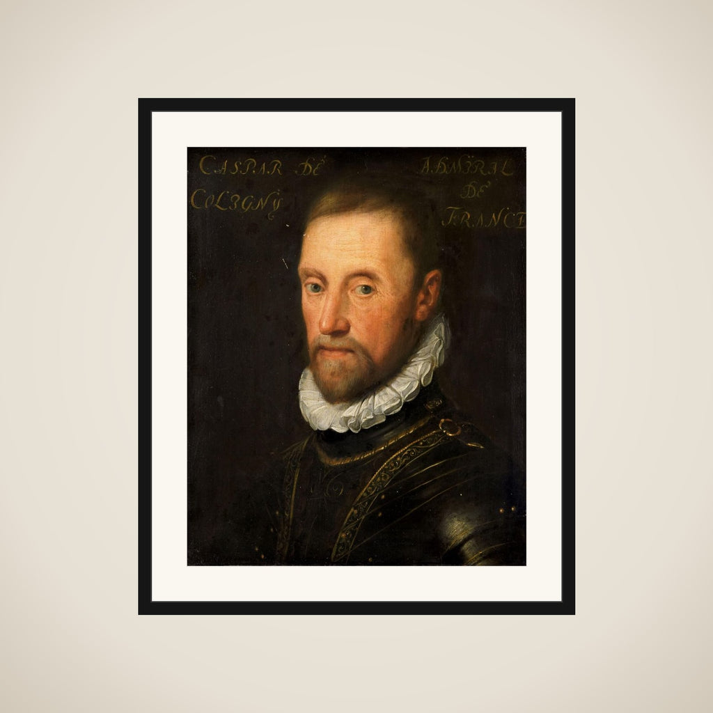 Portrait of Gaspard de Coligny (1517-72) framed