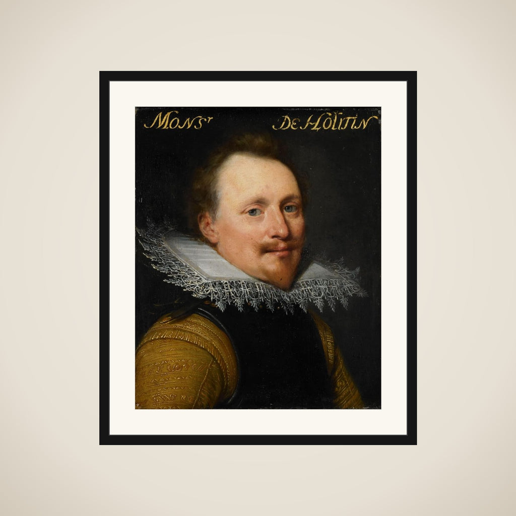 Portrait of Willem de Zoete de Laeke (?-1637), Lord of Hautain framed