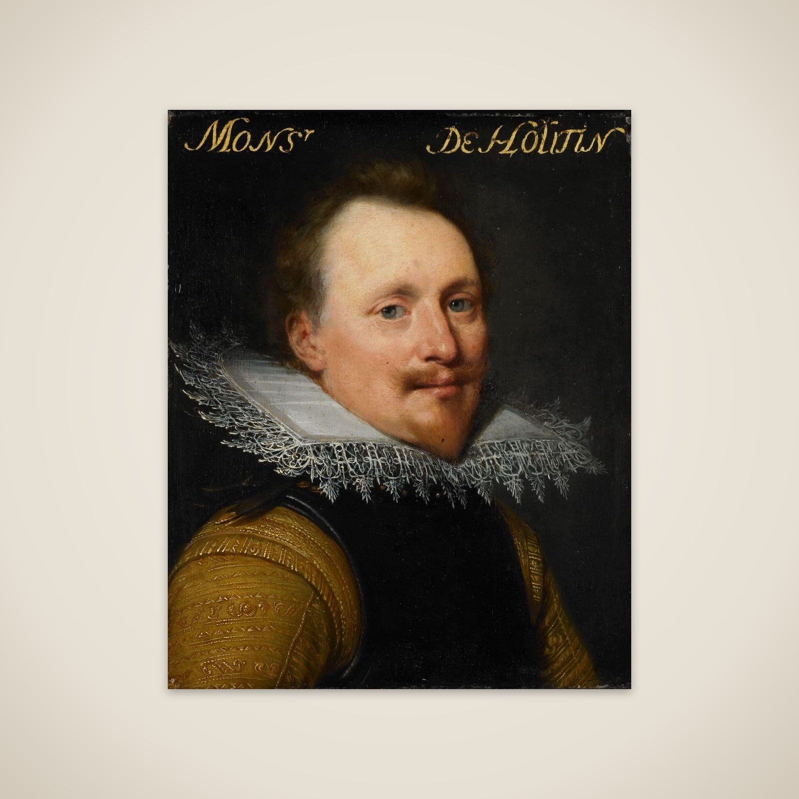 Portrait of Willem de Zoete de Laeke (?-1637), Lord of Hautain unframed print