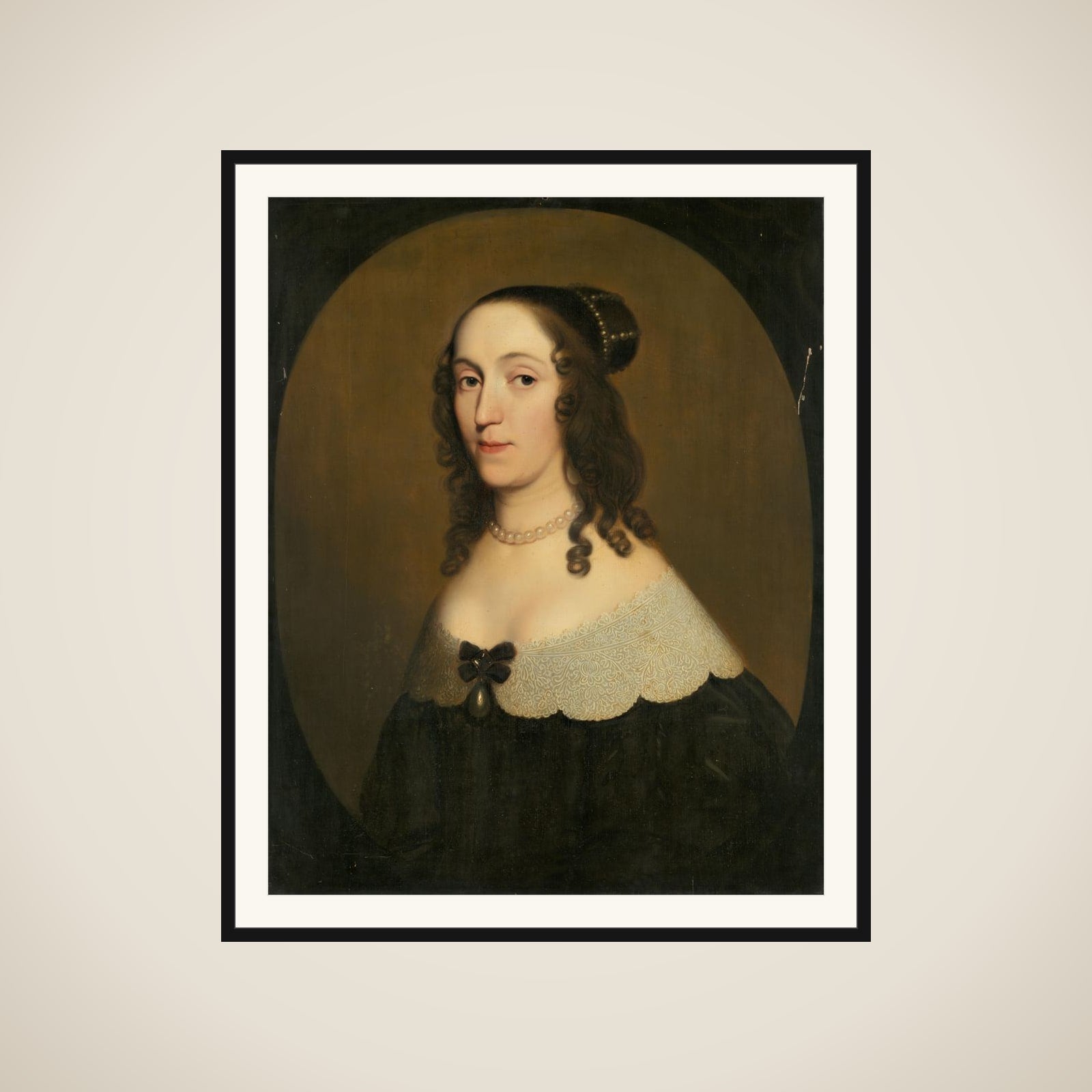 Portrait of Louise Christina (1606-69), Countess of Solms-Braunfels, 2nd Wife of Johan Wolfert van Brederode framed