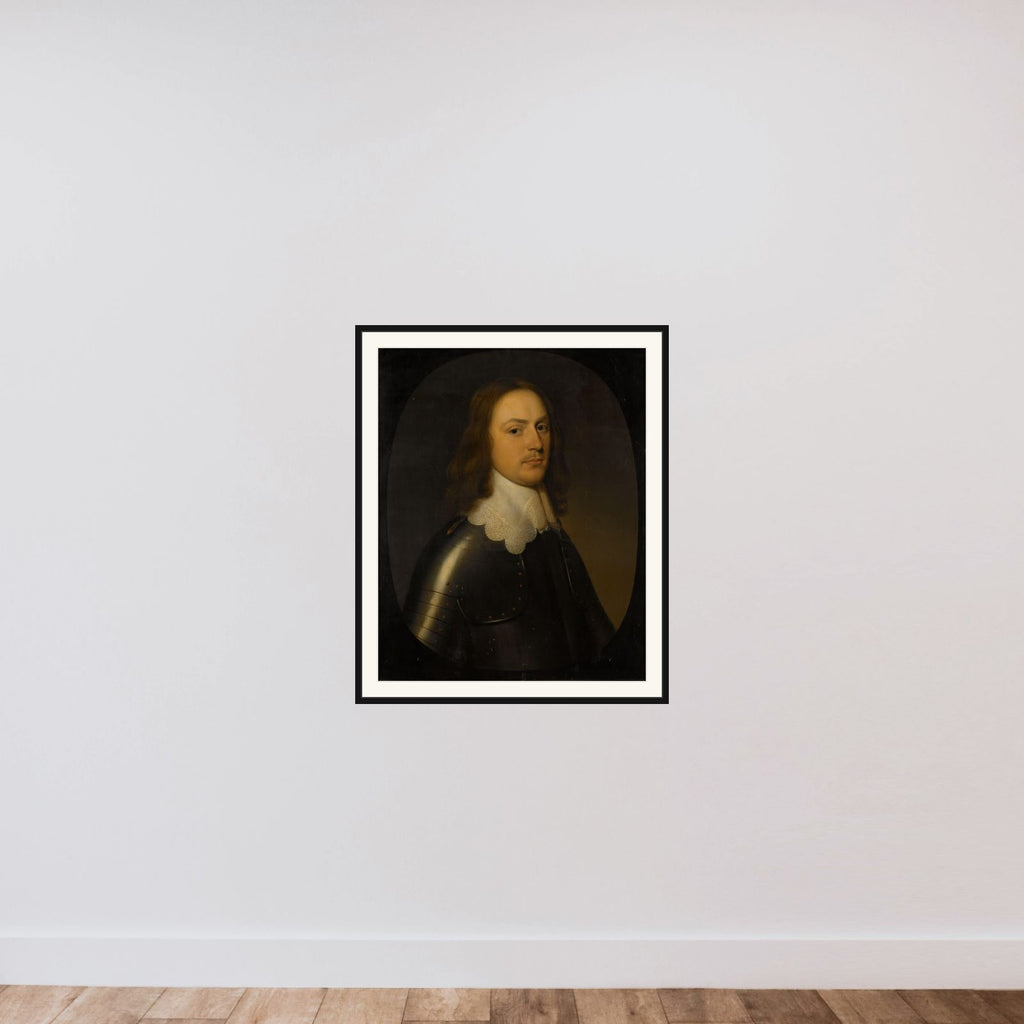 Portrait of an Officer framed — shown to scale