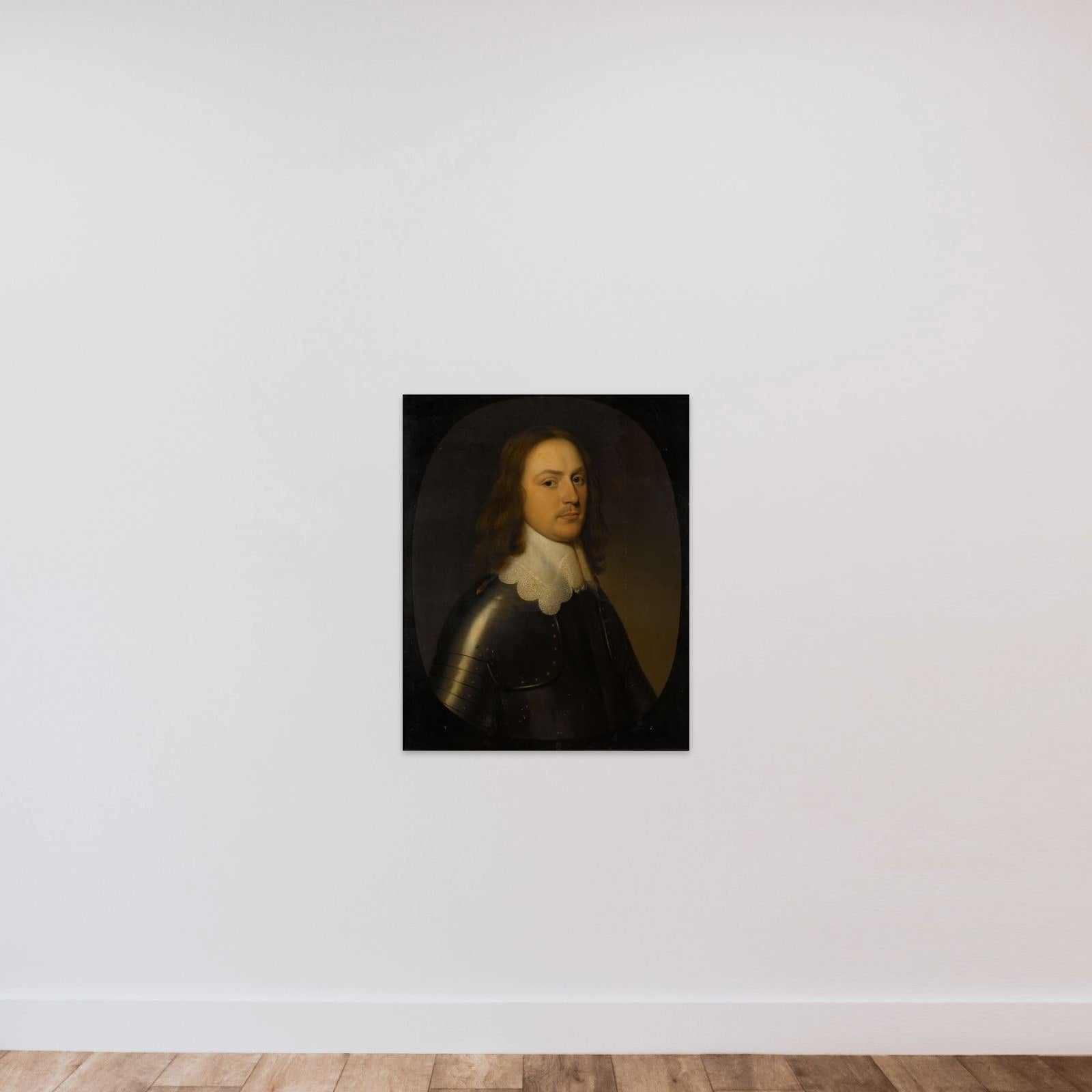 Portrait of an Officer unframed — shown to scale