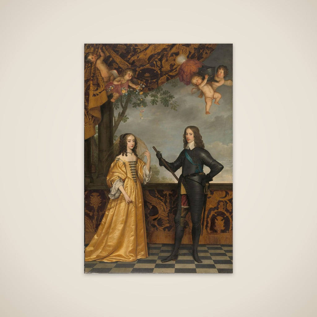 Portrait of Willem II (1626-1650), Prince of Orange, and his Wife Mary Stuart (1631-1660) unframed print