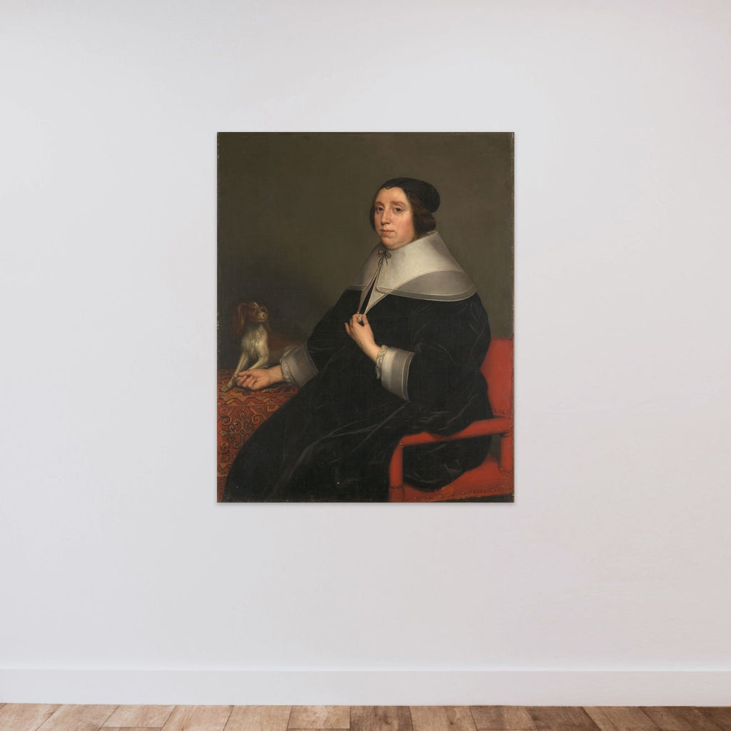 Sophia Coopmans, Wife of Gerard van Honthorst unframed — shown to scale