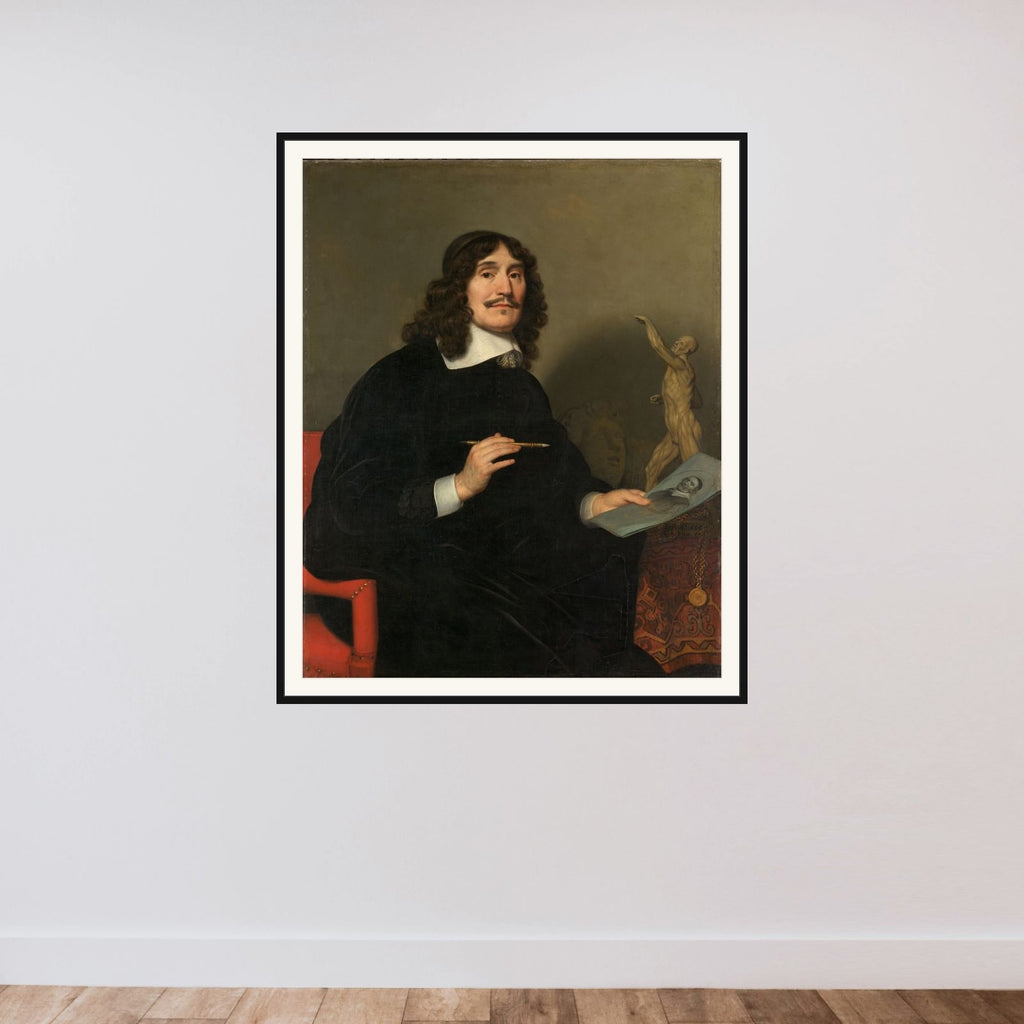 Portrait of an Artist framed — shown to scale