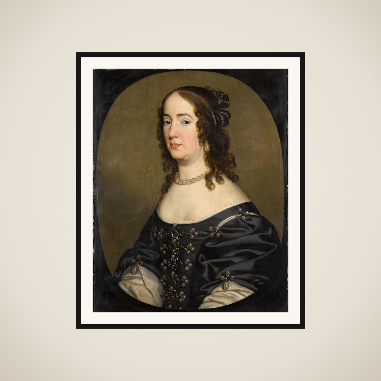 Portrait of Amalia van Solms (1602-75) framed