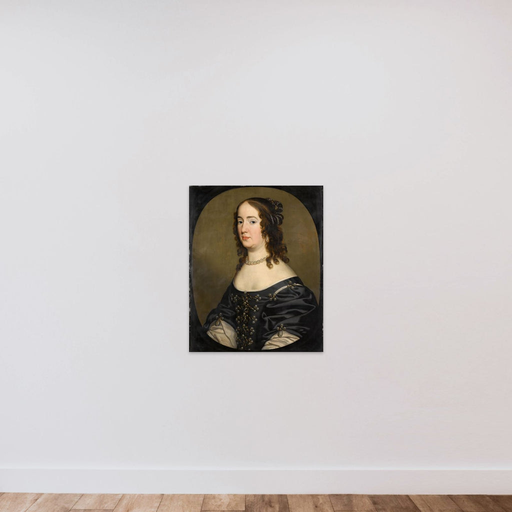 Portrait of Amalia van Solms (1602-75) unframed — shown to scale