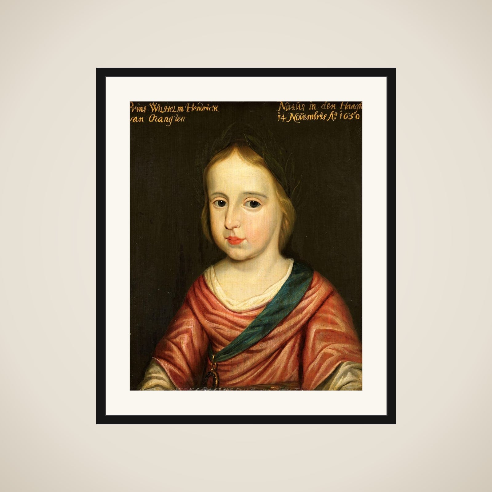 Portrait of Willem III (1650-1702), Prince of Orange framed