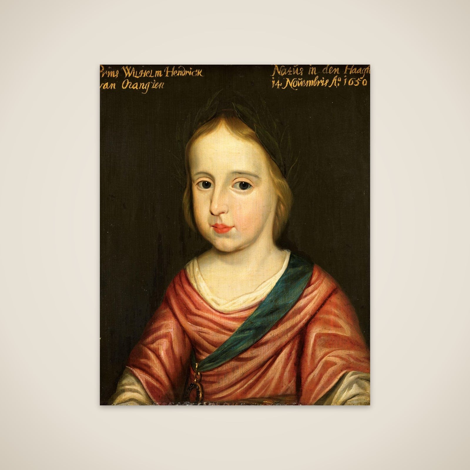 Portrait of Willem III (1650-1702), Prince of Orange unframed print
