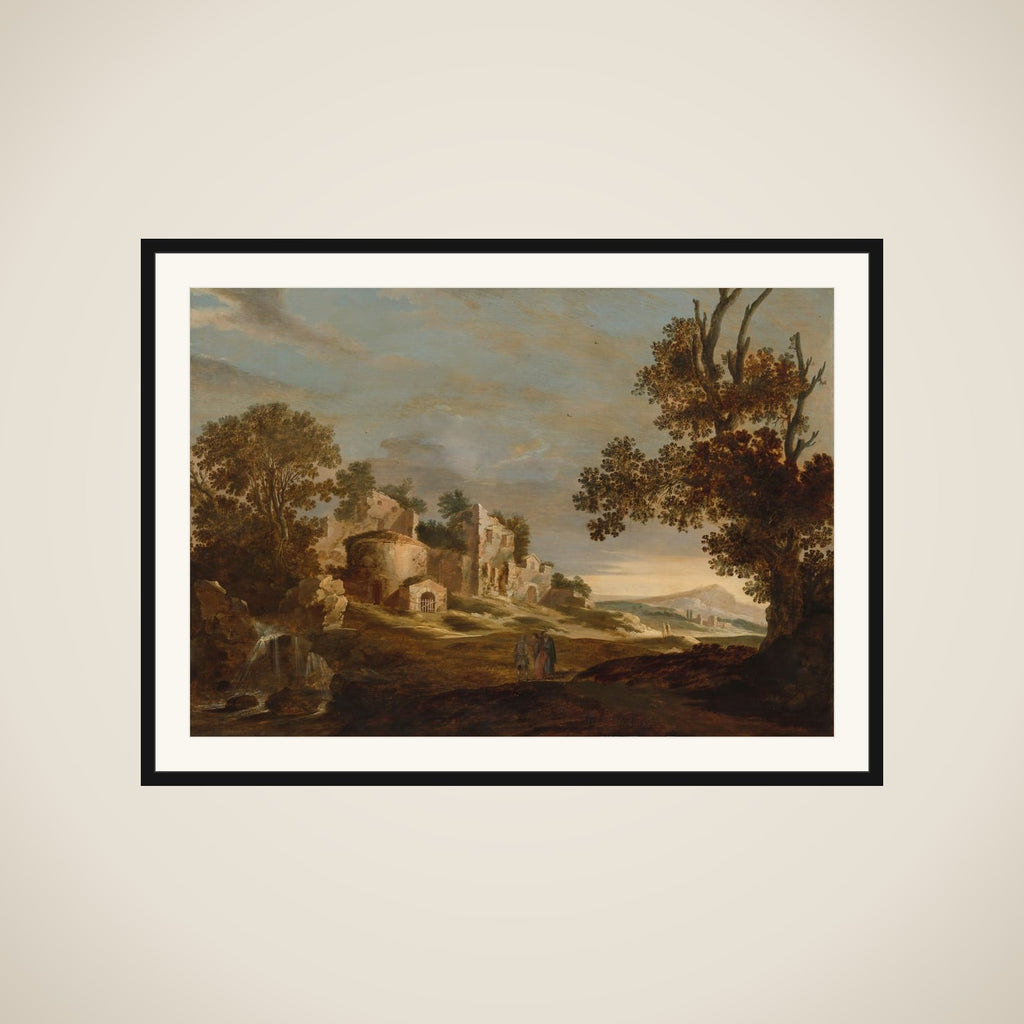 Landscape with Journey to Emmaus framed