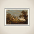 Landscape with Journey to Emmaus framed
