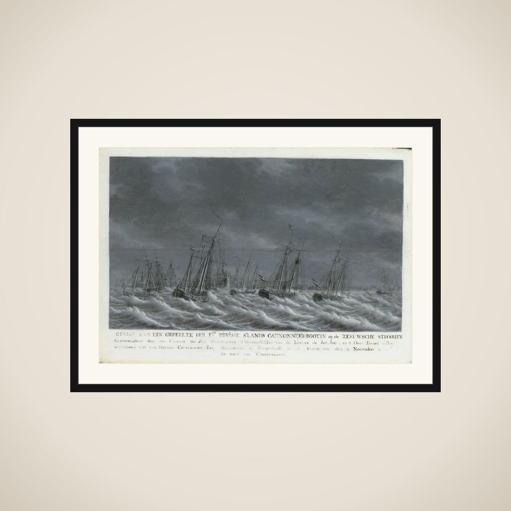 The Batavian Fleet off Veere, 1800 framed