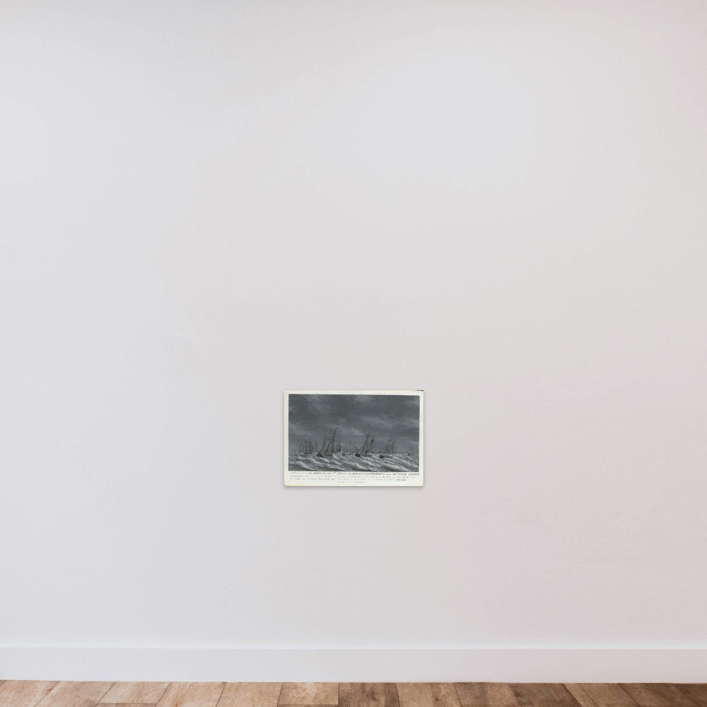 The Batavian Fleet off Veere, 1800 unframed — shown to scale