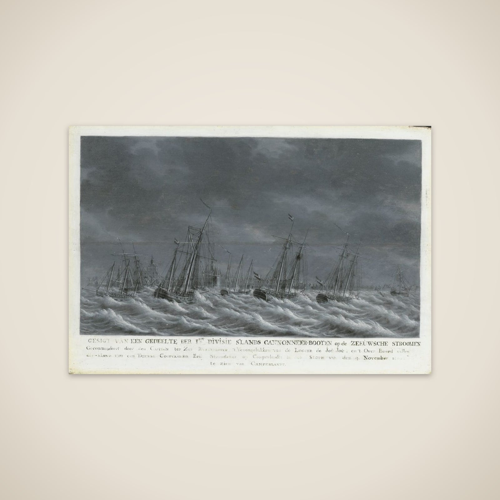 The Batavian Fleet off Veere, 1800 unframed print