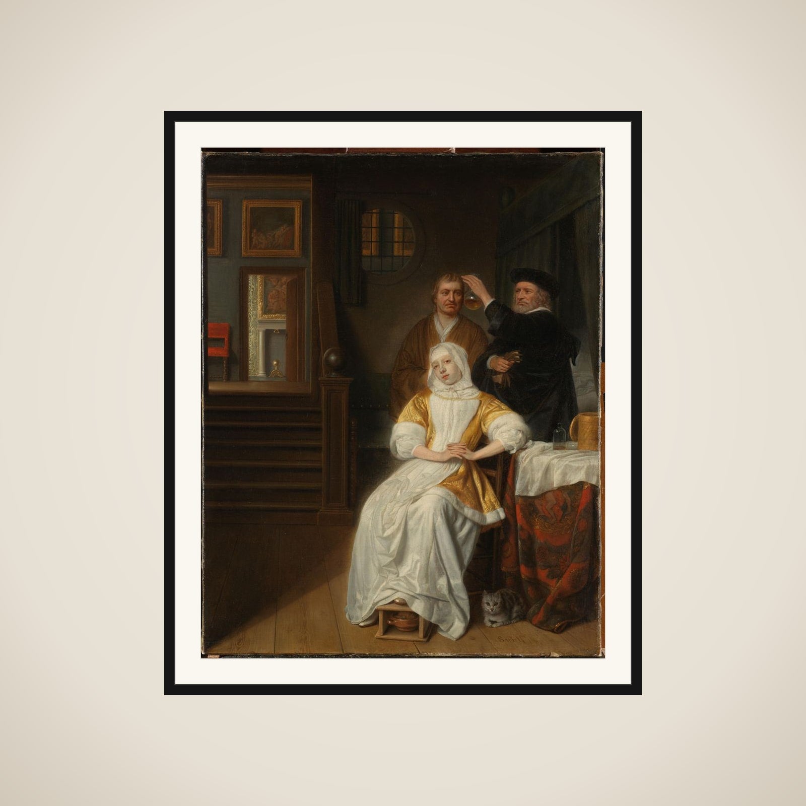 'The Anemic Lady' framed