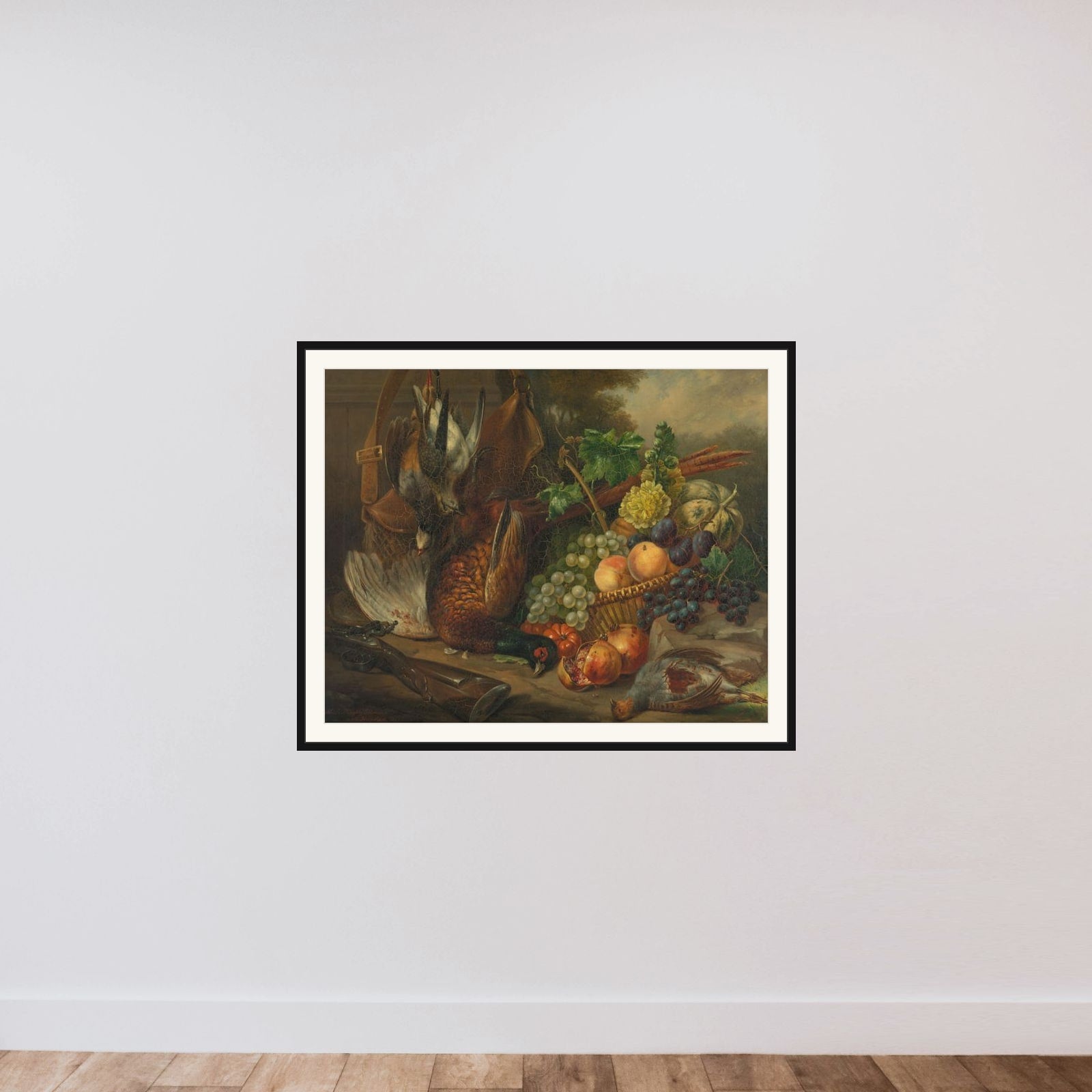 Still life framed — shown to scale