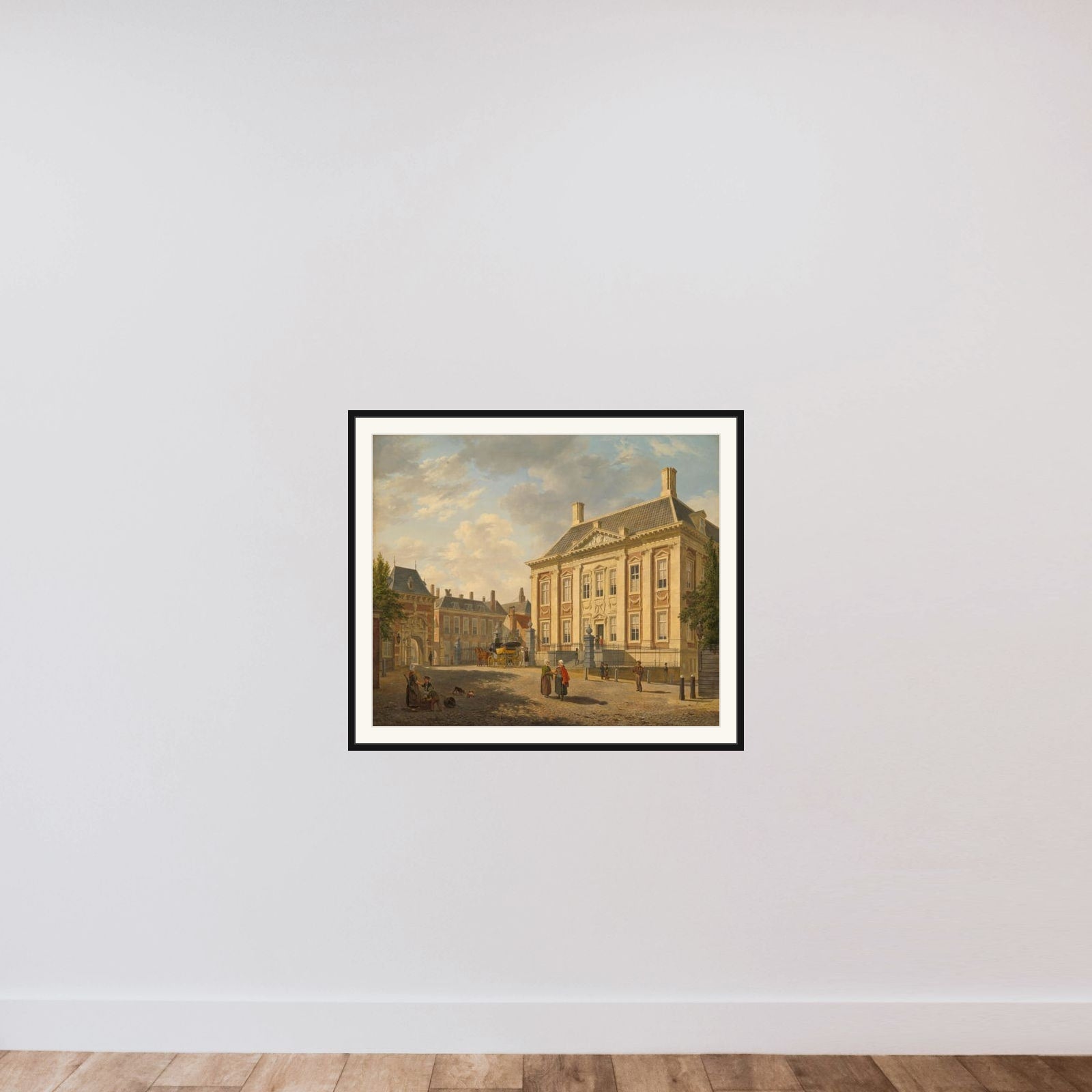 The Mauritshuis in The Hague framed — shown to scale
