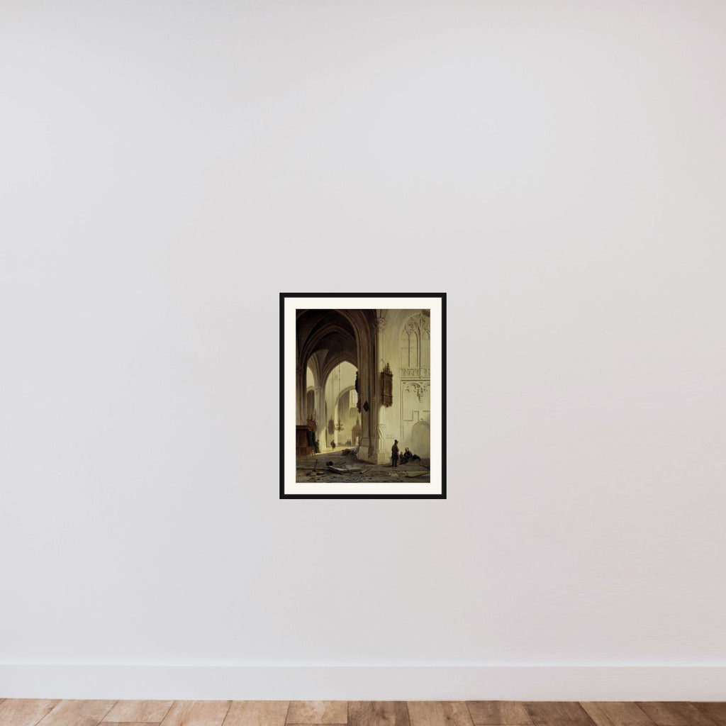 Church Interior framed — shown to scale