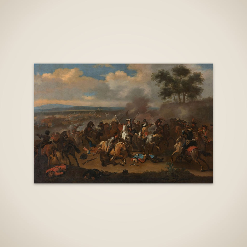 The Battle of the Boyne, Ireland, between Kings James II and William III, 12 July 1690 unframed print